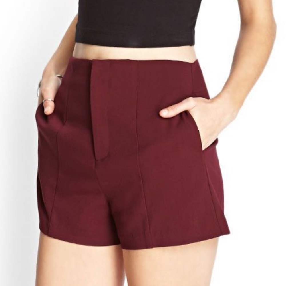 High Waisted Red Forever 21 Shorts (NWT)